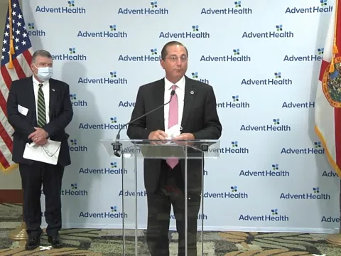HHS Secretary Azar Press Conference at AH Orlando