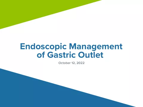 Endoscopic Managementof Gastric Outlet Video Splash