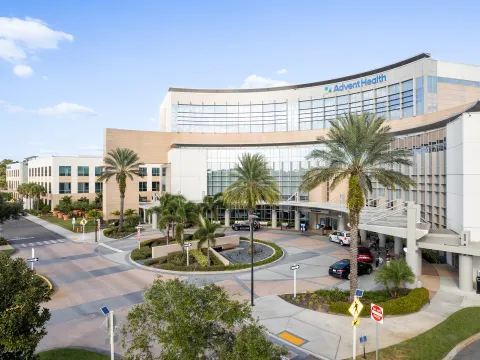 Exterior of AdventHealth Wesley Chapel building.