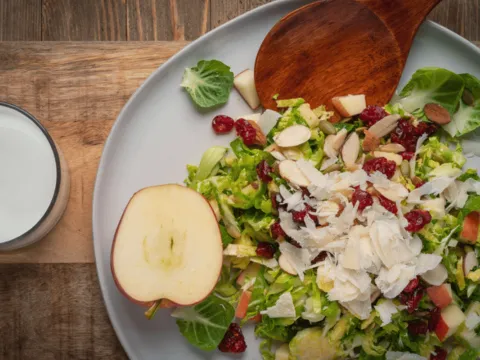 shredded brussels sprouts salad