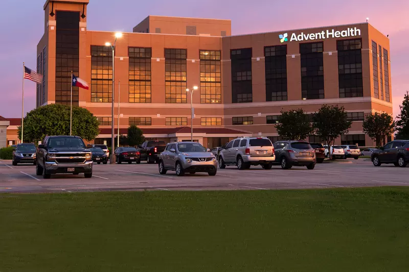 Front view of the AdventHealth Central Texas building
