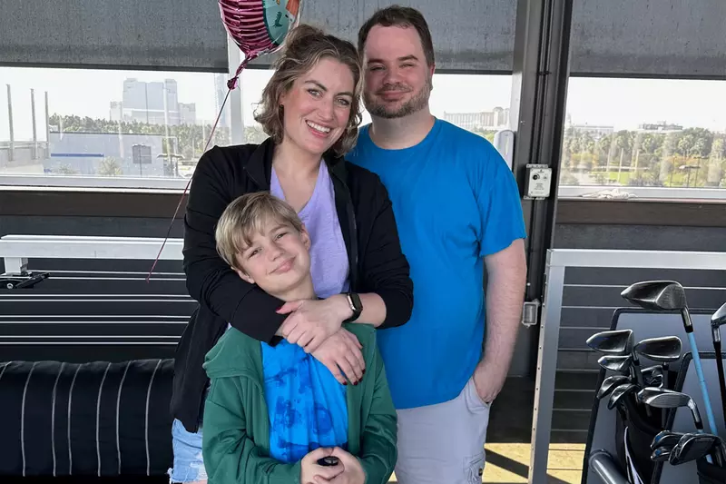 Stephanie Brown After Treatment with Her Family