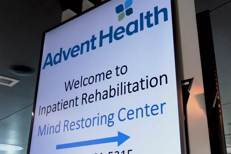 Inpatient rehab center sign at Winter Park 