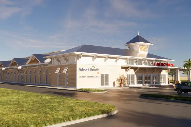 Rendering of AdventHealth ER at FLAMINGO CROSSINGS Town Center 