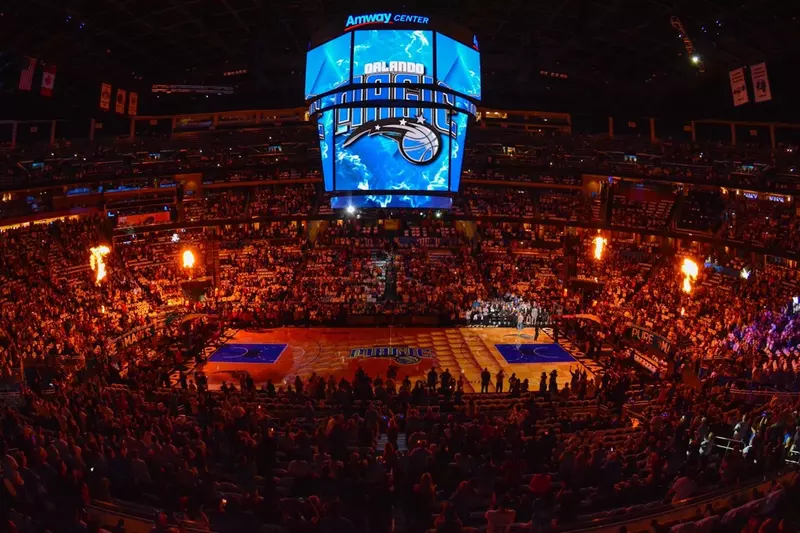 The Amway arena during an Orlando Magic game.