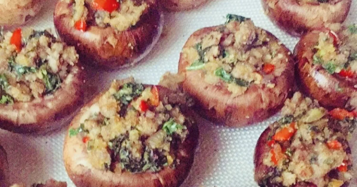 Stuffed Crimini Mushrooms with Kale and Sausage | AdventHealth Whole