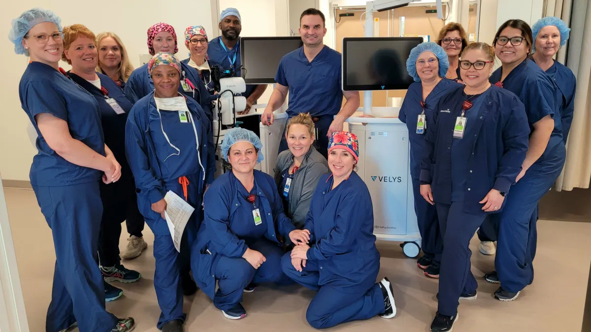 Dr. John Redmond performed the first VELYS robot case at AdventHealth Surgery Center Daytona Beach.