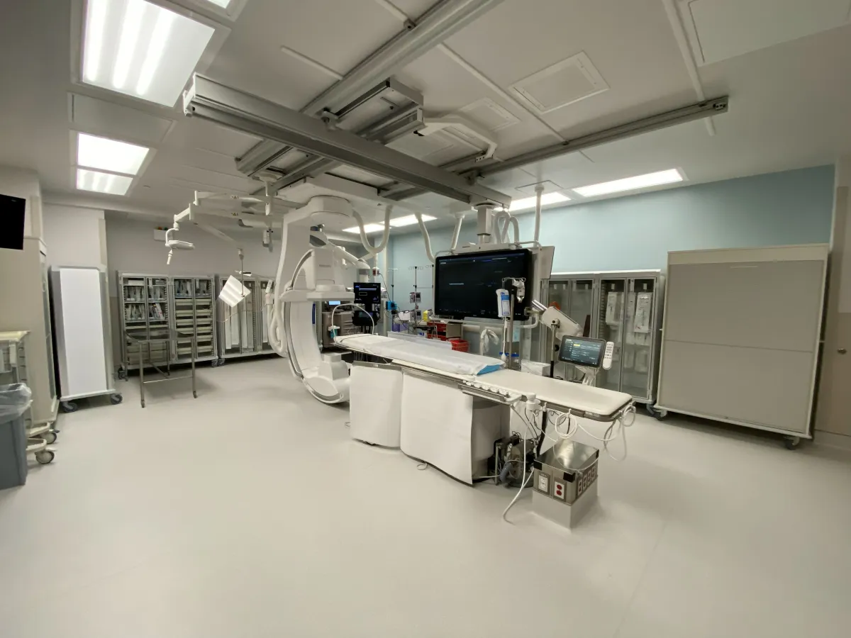 The renovated Cath Lab plays a critical role in interventional radiology and cardiac catheterization procedures, which provide critical insights into heart function, including the condition of heart muscles, valves, and blood vessels