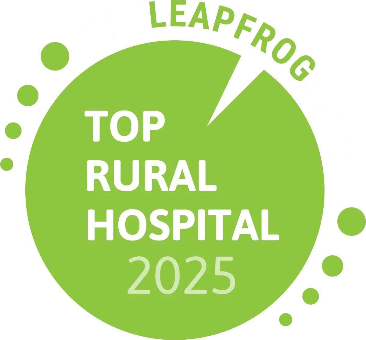 Graphic showing AdventHealth Wauchula received a Leapfrog Top Rural Hospital award