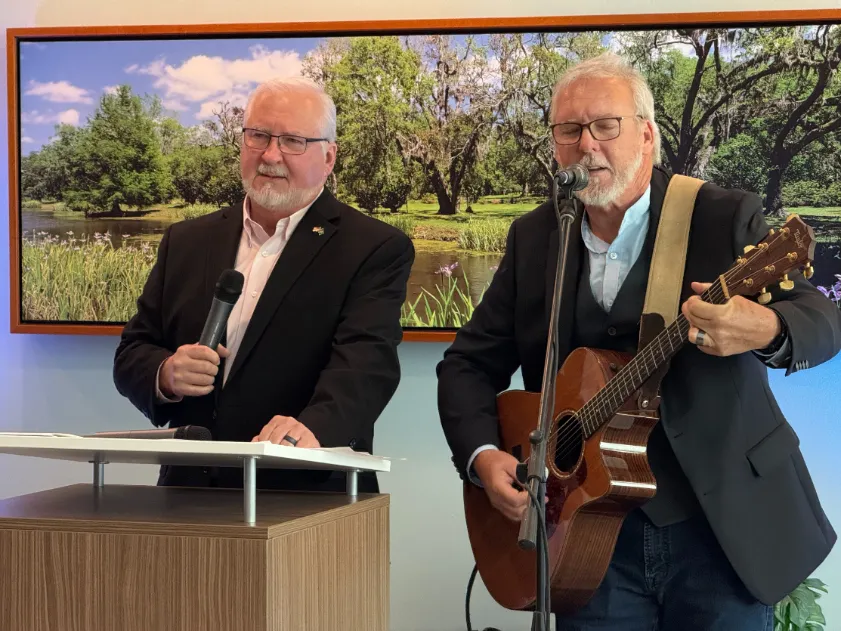 Donnie's brothers, Ronnie and Rodger McFarland, shared special music at the dedication ceremony.