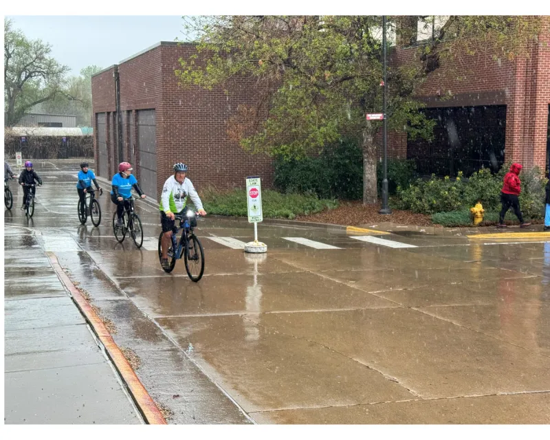 Mark Scotch and his group riding to AdventHealth Porter