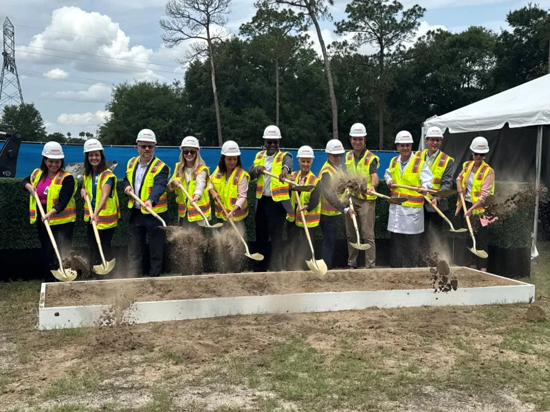 AdventHealth Waterman executive team breaks ground on Fruitland Park emergency department.