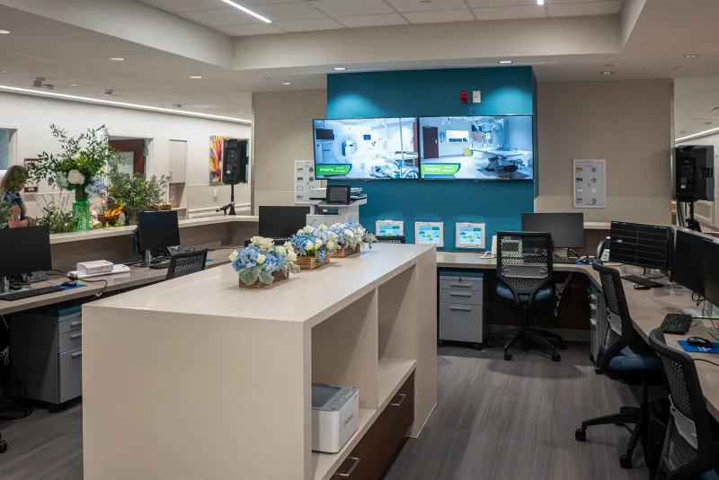 AdventHealth Wesley Chapel hospital expansion, reception area.