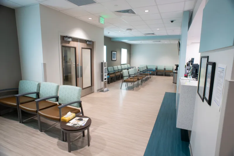 Interior view of the AdventHealth Medical Plaza Apopka entrance.