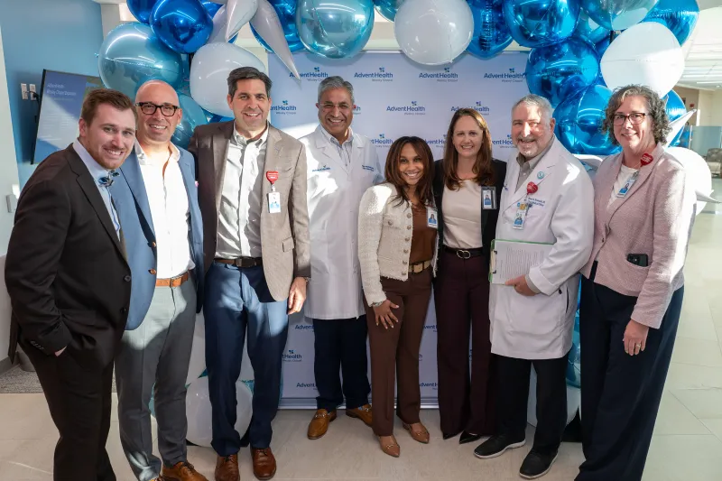 AdventHealth Wesley Chapel hospital expansion, group of people who attended the ribbon cutting.