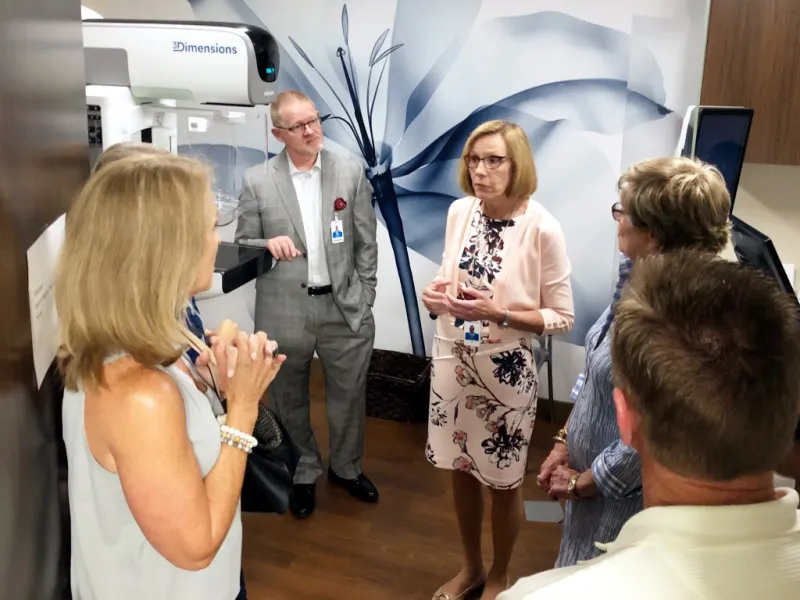 Lanell Jacobs gives a tour of the Edna Owens Breast Center