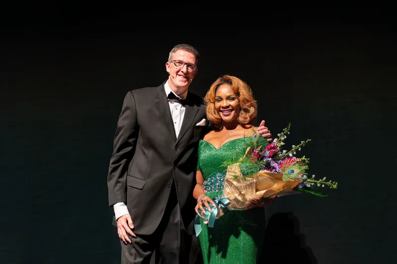 Brian Adams and Ericka Dunlap at Golden Gala 43