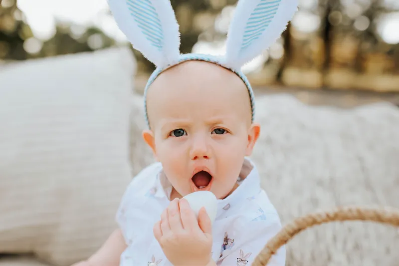 Henry after cleft lip surgery