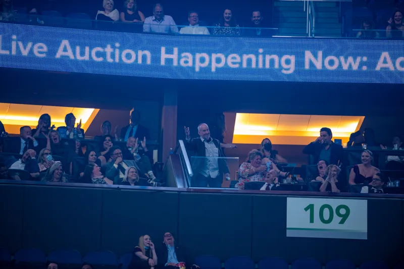 a bidder at golden gala 40