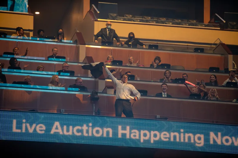 a bidder at golden gala 40