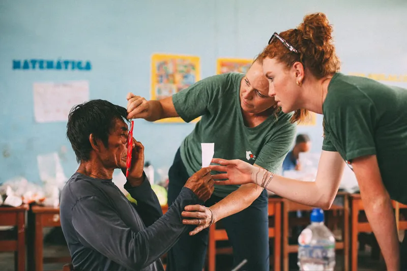 Team giving a helping hand