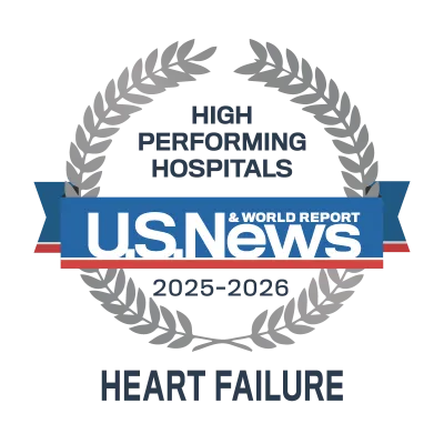AdventHealth Orlando is recognized by U.S. News & World Report as a high performing hospital.
