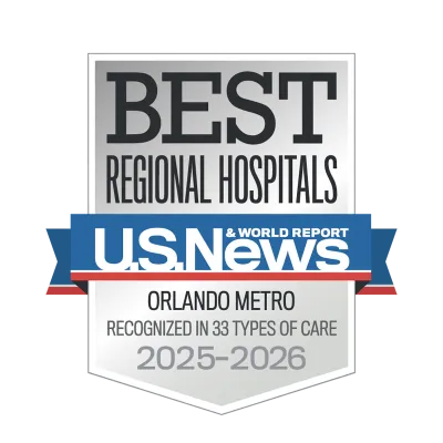 AdventHealth Orlando is recognized as the #1 Hospital in Florida and among the top 1% of hospitals nationwide by U.S. News & World Report