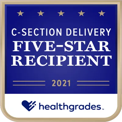 5-star badge in C-Section Delivery by Healthgrades