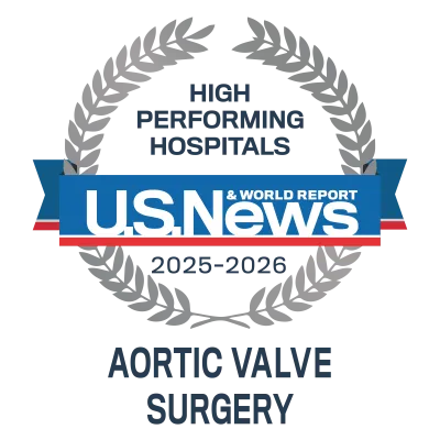 US News 2025-2026 High Performing Aortic Valve Surgery