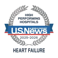 AdventHealth Orlando is recognized by U.S. News & World Report as a high performing hospital.